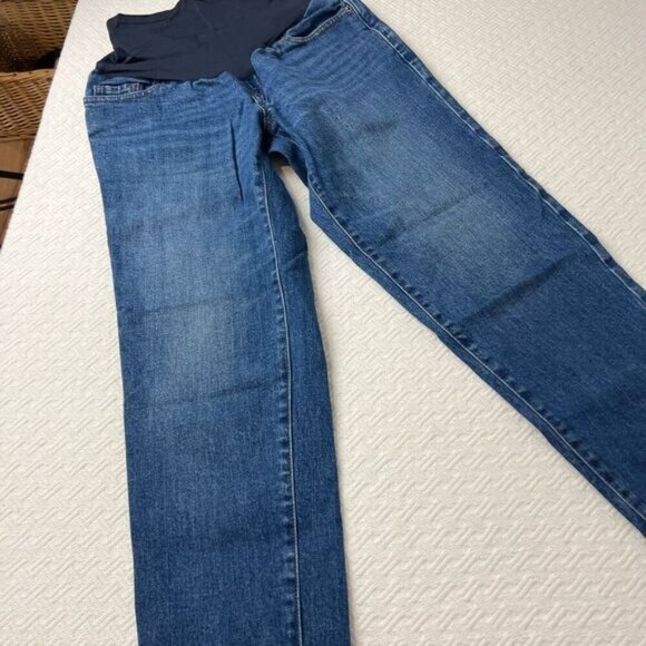 Old Navy Maternity Size 0 Small XS Extra High Rise Straight Full Panel Jeans - Picture 3 of 12